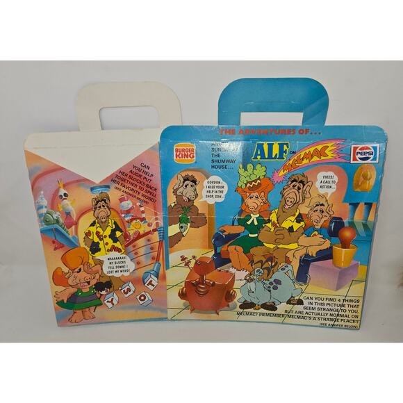Burger King Alf Puppet Cookin' & Meal Box 1988 Complete 3 Alf Books Color Reads - Picture 5 of 16